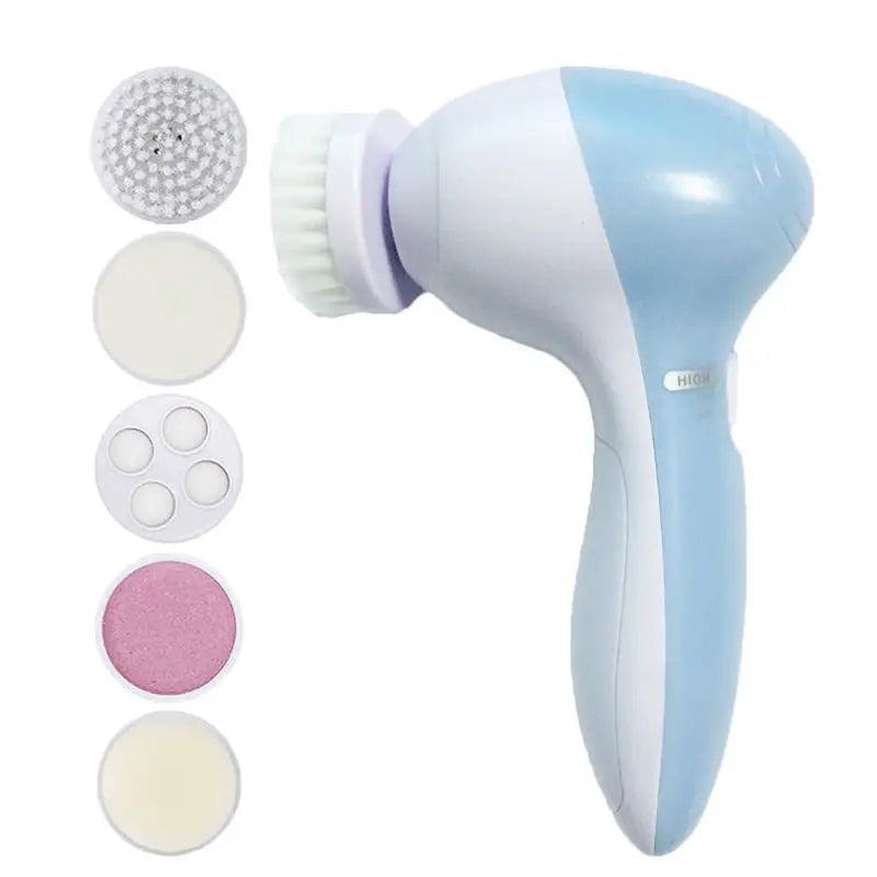 5-in-1 Electric Facial Cleansing Brush & Face Massager