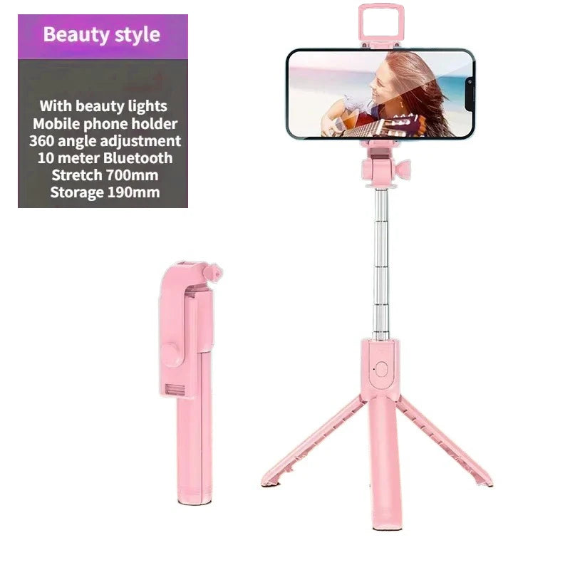3-in-1 Extendable Selfie Stick Tripod with Bluetooth Remote for Smartphones