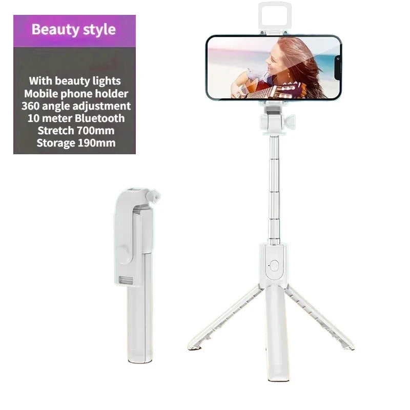 3-in-1 Extendable Selfie Stick Tripod with Bluetooth Remote for Smartphones